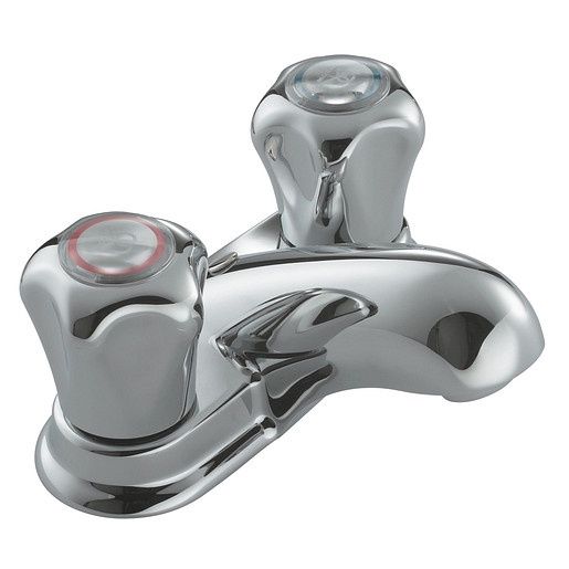 MOEN II 4 CC CHROME LAV FAUCET, C/P HANDLES