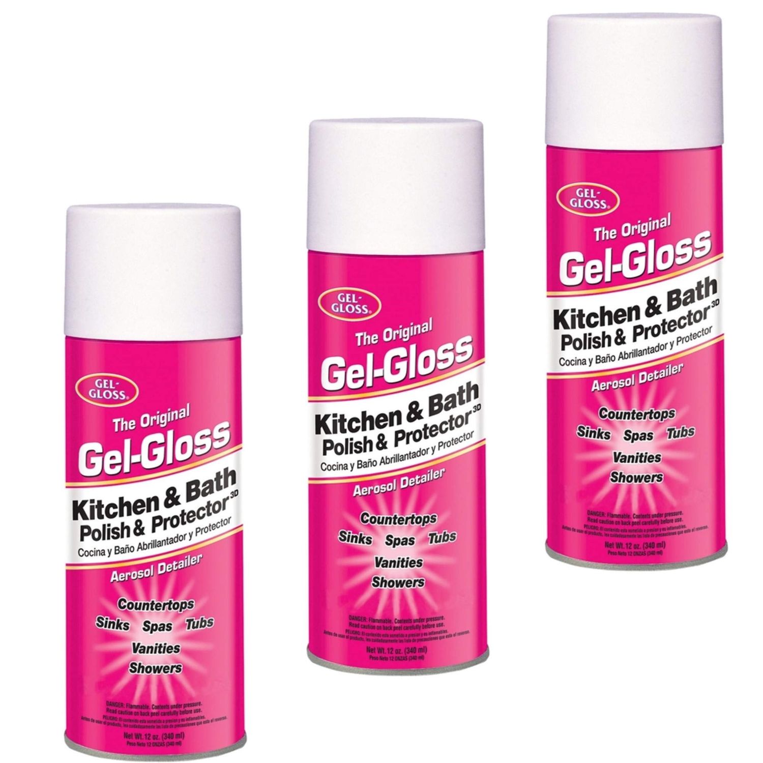 GEL GLOSS CLEANER SPRAY 12OZ