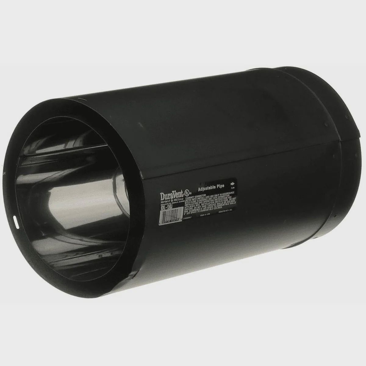 6" DBL WALL ADJUSTABLE BLACK PIPE DVL
