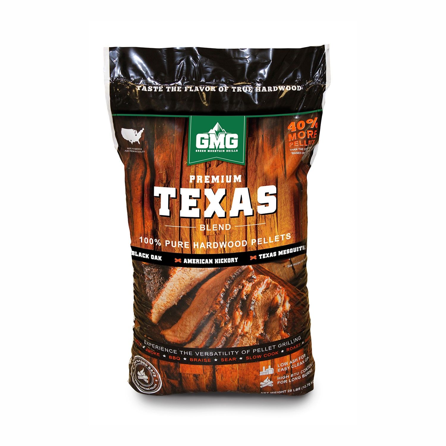 "PREMIUM PELLETS TEXAS BLEND, BBQ PELLETS GMG"