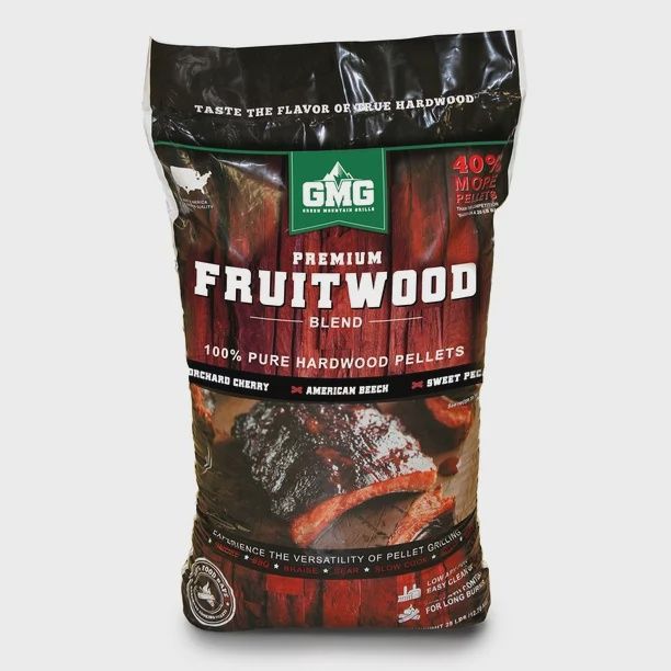 "PREMIUM FRUITWOOD BLEND PELLETS, BBQ PELLETS GMG"