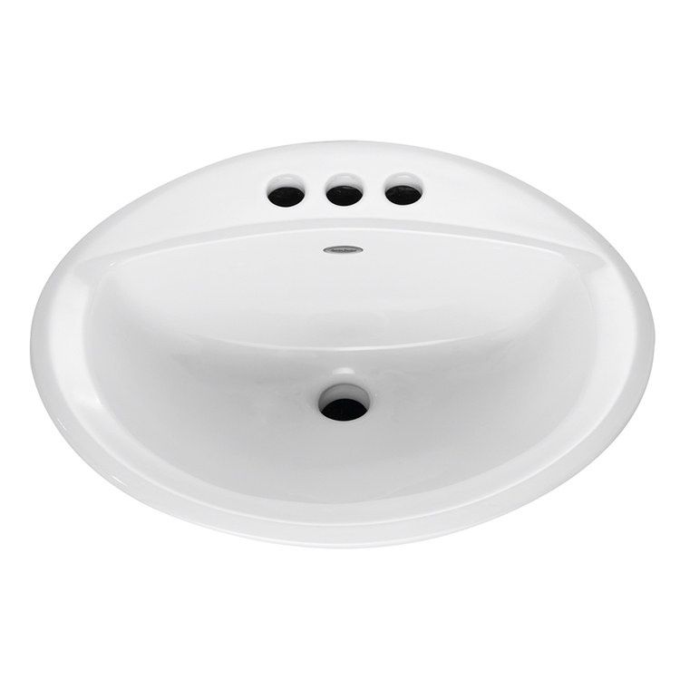 AM STD LAV 4" AQUALYN LINEN CHINA 3 HOLE