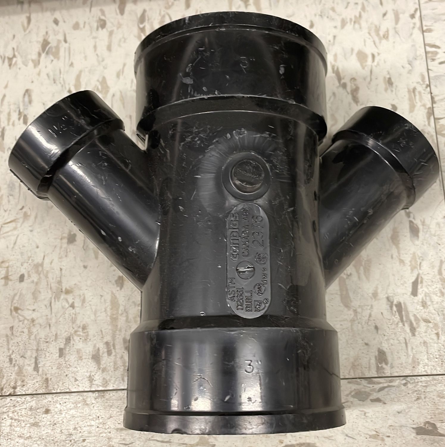 ABS HHHH DOUBLE WYE 3X11/2