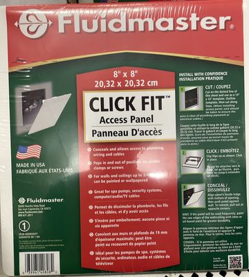 "ACCESS PANEL PLASTIC 8x8 SPRINGFIT, FLUIDMASTER AP-0808C"