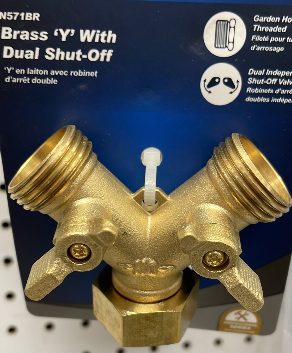 BRASS GHT Y W/DUAL SHUT OFF
