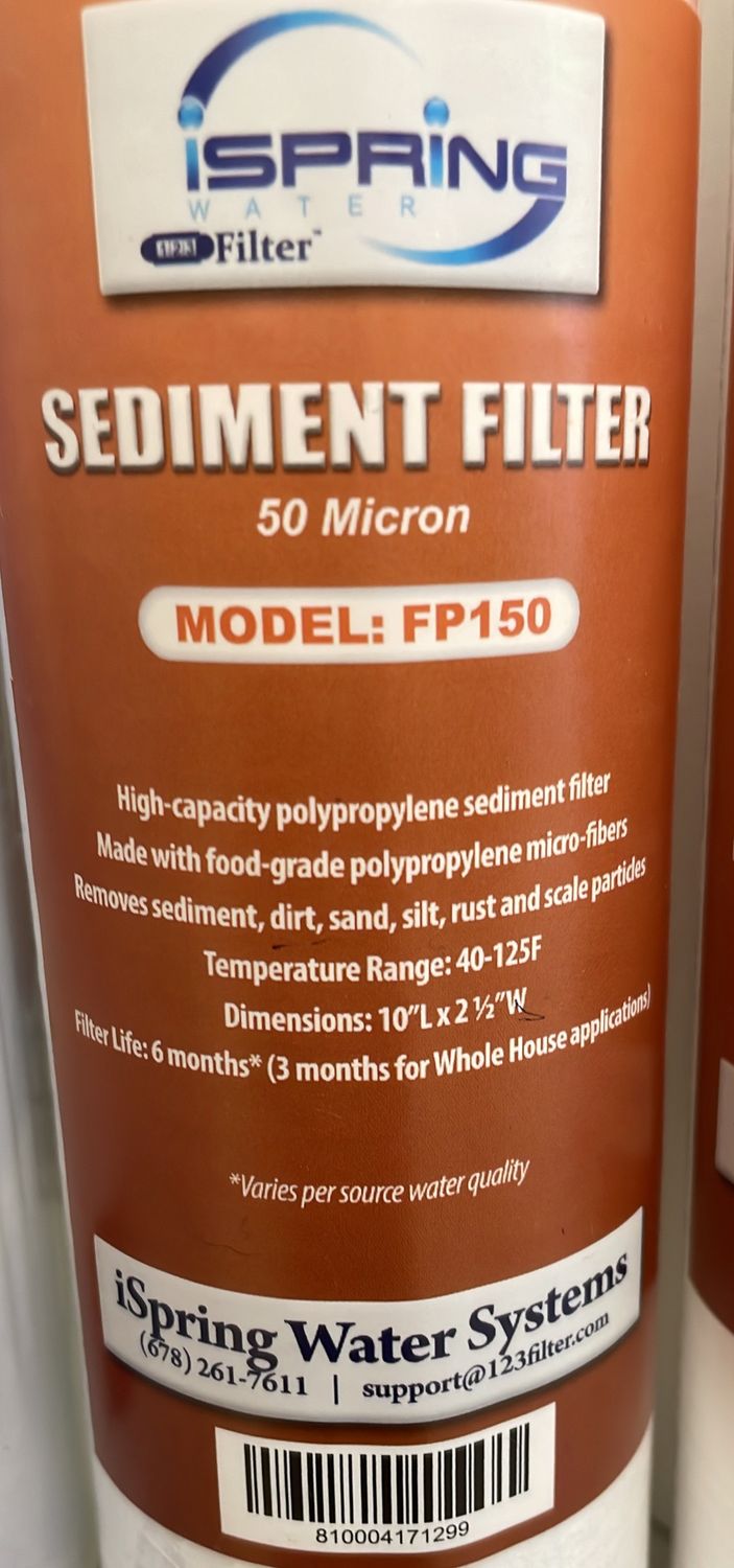 SP50 50 MICRON SPUN POLYPROPYLENE FILTER 2.5X10