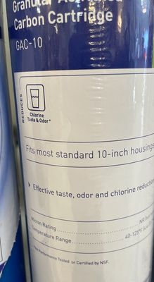 5 Mic CARBON 2.5x10 Filter, CARTRIDGE CC-5C WCC