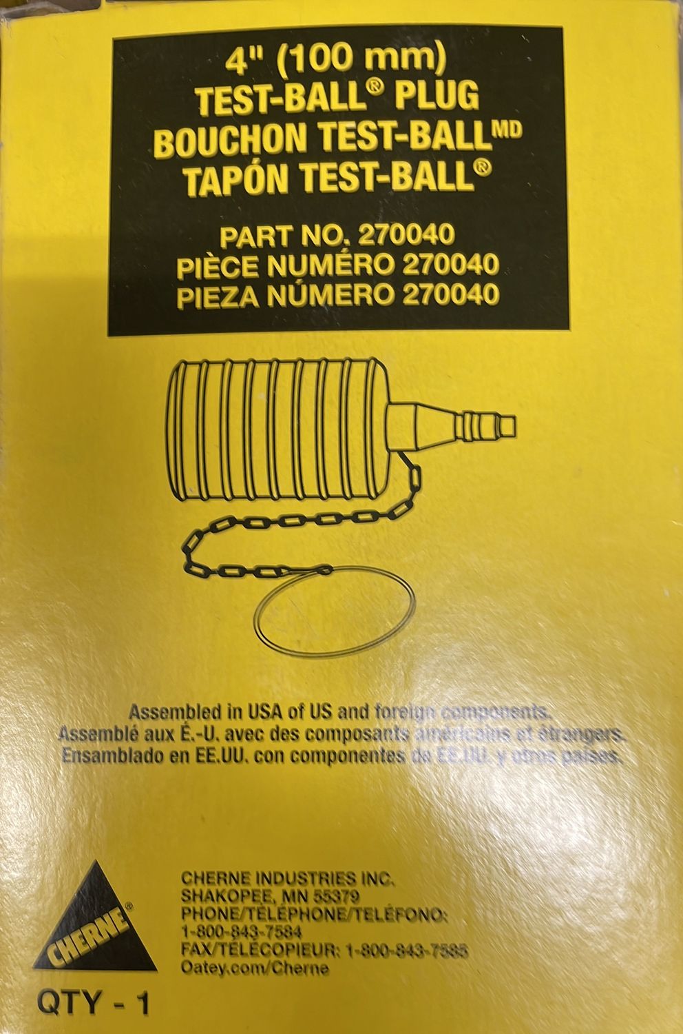 "270040 CHERNE 4"" TEST BALL"