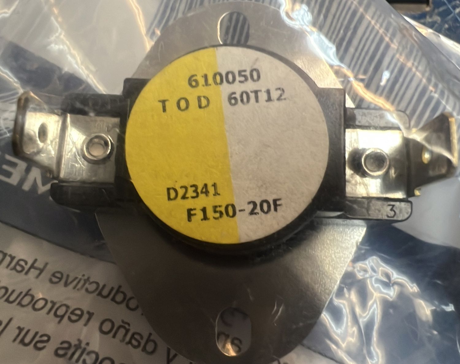 SNAP DISC FAN CONTROL 3F01-150