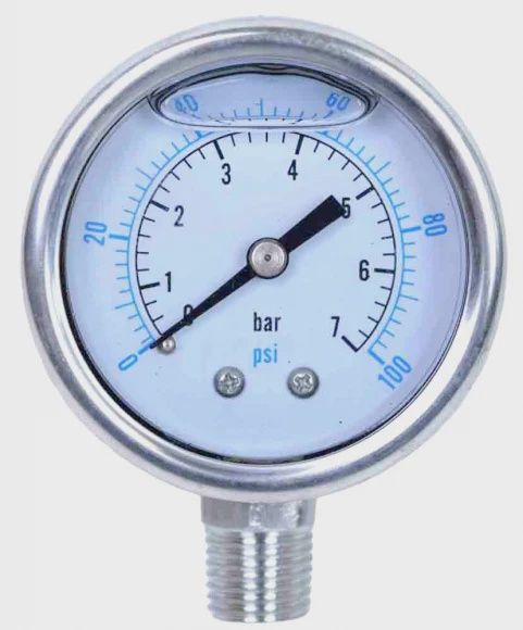 LIQUID FILLED GAUGE 0-100 1/4""NPT ELITE 400, WH10848P"