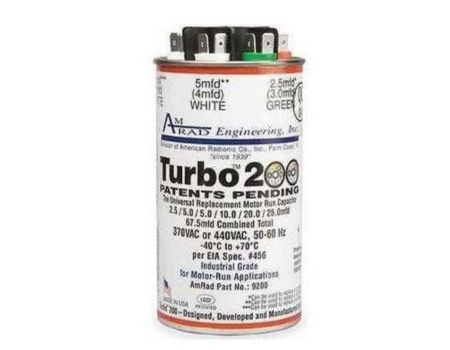 RUN CAPACITOR 5MFD TURBO 200 370-440VAC