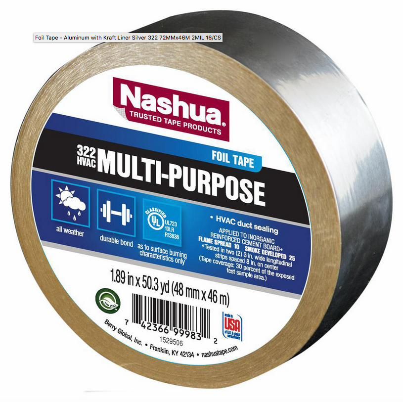 NASHUA FOIL TAPE 3" X 150'