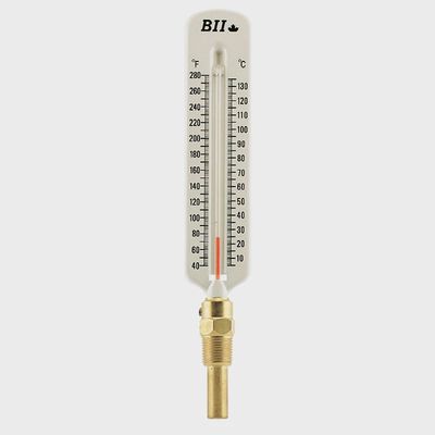 "BOSHART 8"" STRAIGHT THERMOMETER W 1/2"""
