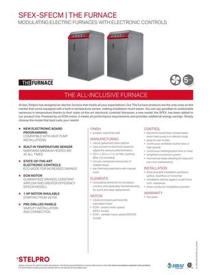 STELPRO SFECM2321 ELECTRIC FURNACE
