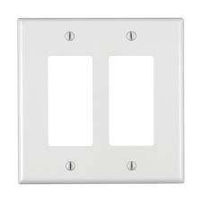 Decora wall plate 2 Gang, White