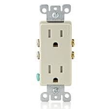15 Amp Decora Tamper-Resistant Duplex Outlet/Receptacle, Grounding, Light Almond