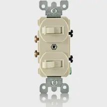 5224-I Leviton Traditional 1-Way Duplex Style Non-Grounding AC Combination Switch, 15 A, 120/277 V AC, 1 Pole