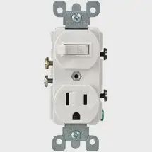 SWITCH RECEPTACLE COMBO WHITE
