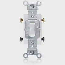 1102-CW Leviton Framed AC Quiet Toggle Switch, 120/277 V AC, 15 A