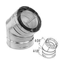 EXCEL DIRECT VENT PIPE 45 DEG ELBOW