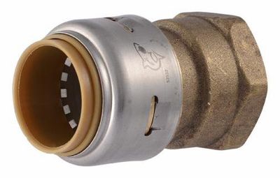 SHARKBITE REDUCING  FEMALE ADAPTER 1/2"SB x 3/4"FIP