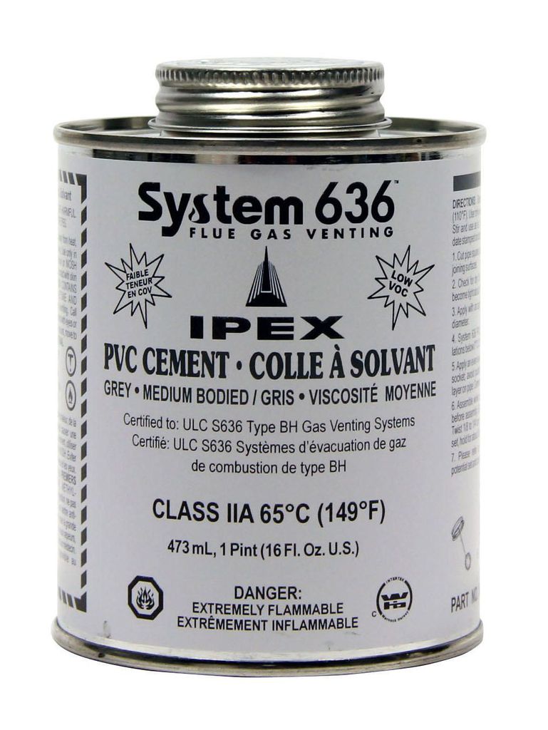 196040 IPEX 475ML SYSTEM 636 PVC CEMENT GREY
