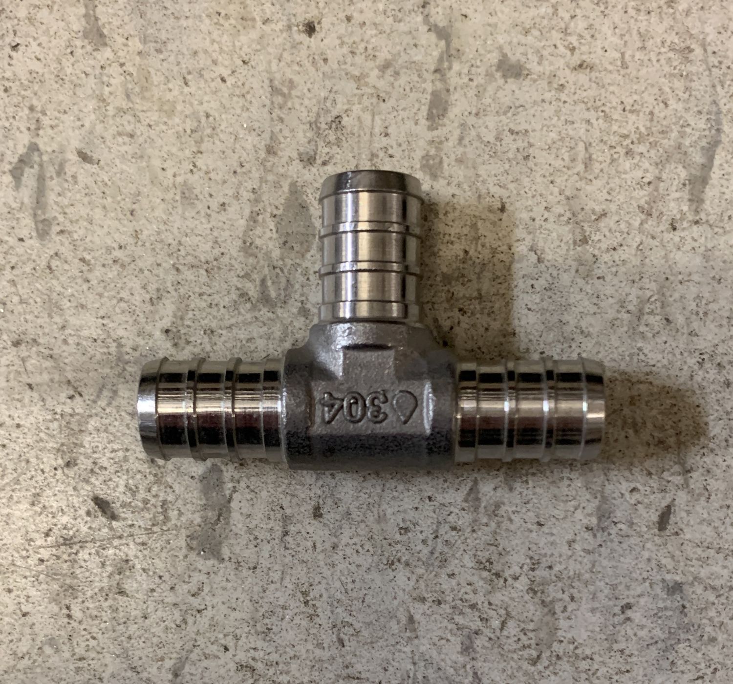 PEX CRIMP SS TEE 1/2" x 1/2" x  1/2"