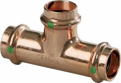COPPER PROPRESS RED TEE 1X1X1/2 PROPRESS