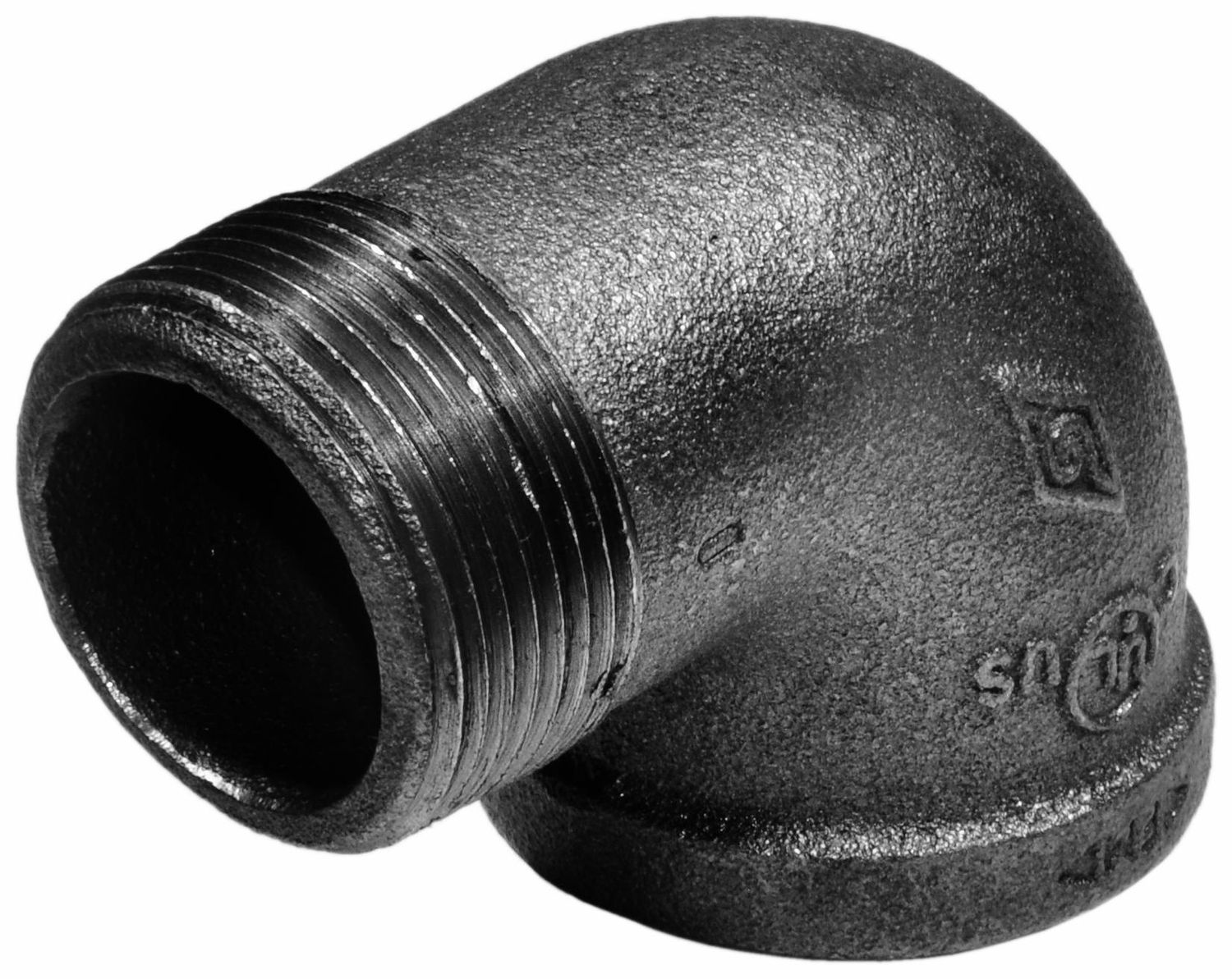 1/4 BLACK IRON 90 STR ELBOW
