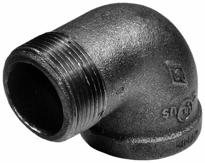 1/4 BLACK IRON 90 STR ELBOW