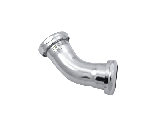 Chrome Elbow 45 degrees 1 1/2"