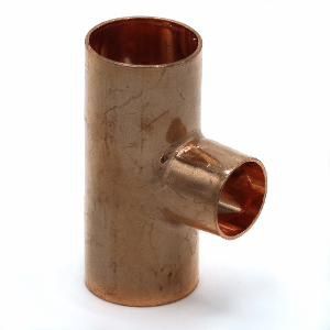 COPPER REDUCING TEE 2 x 1 1/4