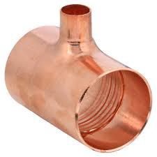 2" x 2" x 1/2" Cop Wrought Copper Tee