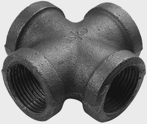BLACK IRON CROSS DOUBLE TEE 1/2"