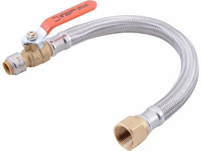 SHARKBITE HWT CONN W/BV 3/4"SB x 3/4"FIP