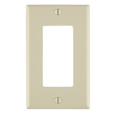 1-Gang Decora/GFCI Device Wallplate, Standard Size, Thermoplastic Nylon, Light Almond 80401-NT