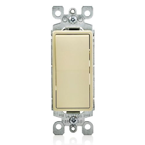 15 Amp Decora Rocker 3-Way Switch, Grounding, Ivory 5603-2I