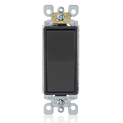 15 Amp Decora 3-Way Switch, Self-Grounding, Black 5603-P2E