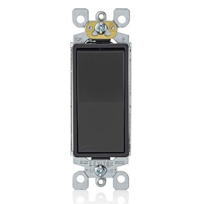 15 Amp Decora 3-Way Switch, Self-Grounding, Black 5603-P2E