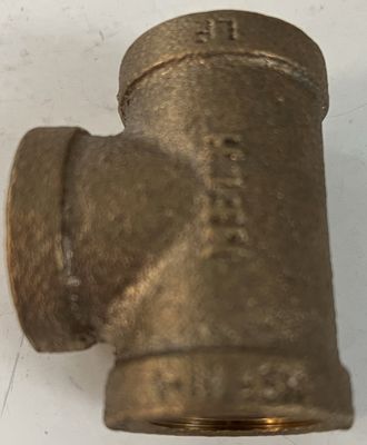 1 1/4" BRASS TEE