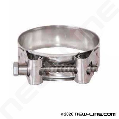 1 1/2" N75: Stainless with Plated Bolt Mikalor W2 Supra Clamps