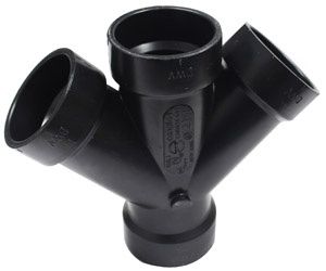 2" ABS SXSXSXS 45 DOUBLE WYE