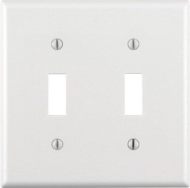 88009W SWITCH PLATE 2G WHITE