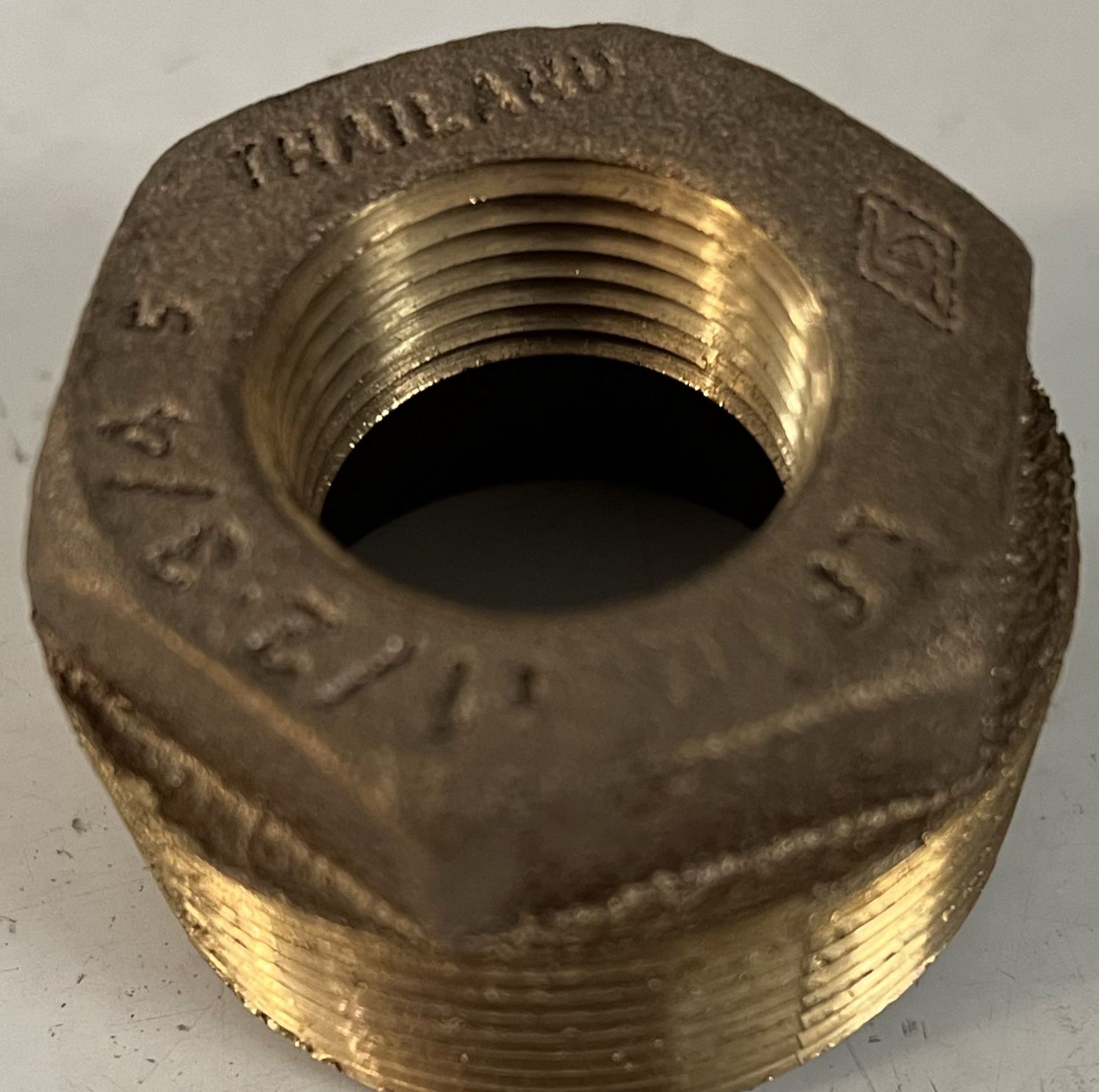 BRASS HEX BUSH 1X3/4