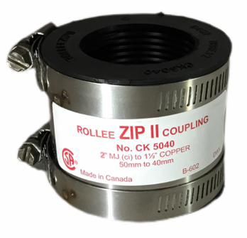 ZIP COUPLING 4CI X 2COPPER