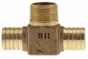 1" x 1" x 3/4" Insert x Insert x MPT Bronze Hydrant Tee
