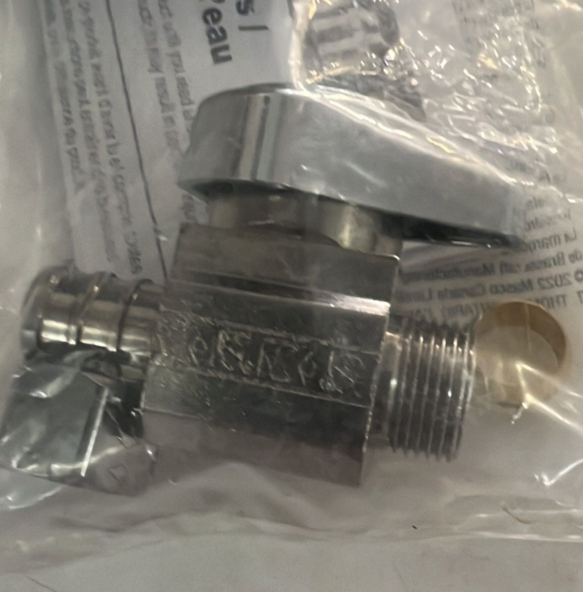PEX CRIMP 1/4 TURN STRAIGHT STOP 12-1805