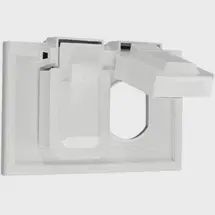 4976W Leviton Combination Weather-Resistant Wall Plate Cover, 1 Gangs, 3 in W x 4.562 in H, Thermoplastic, White