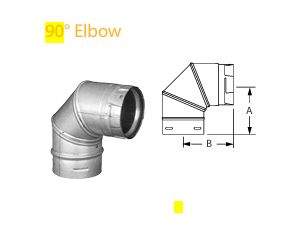 "4""X90 PELLET VENT ELBOW EXCEL, EXCEL"
