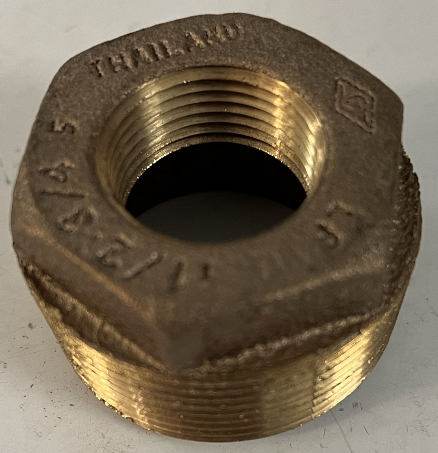 BRASS HEX BUSH 11/2X3/4